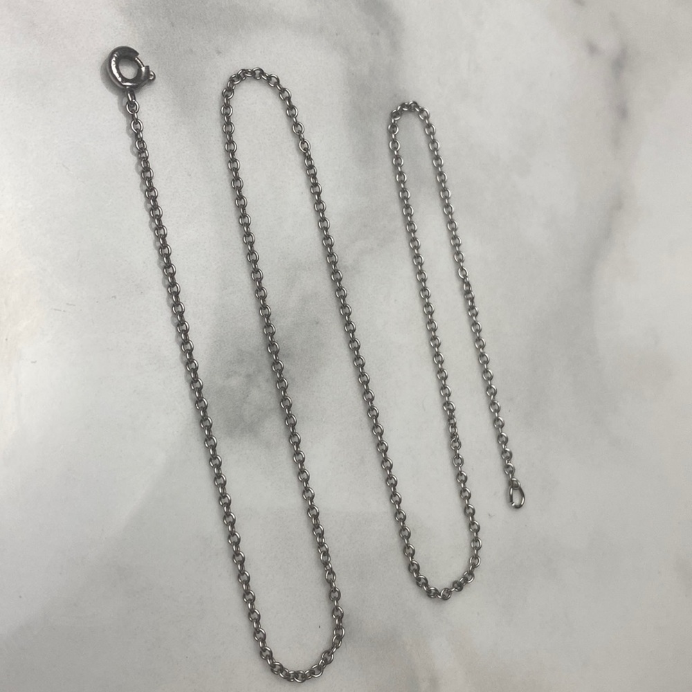 Sterling silver‎ 15.5” cable chain